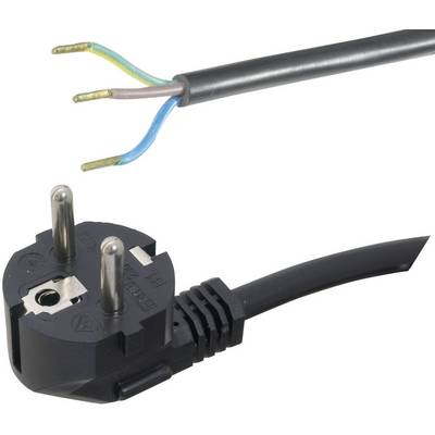 Električni utikač i kabel s otkrivenim vodovima: plavi, smeđi i zeleno-žuti pripremljeni za sigradnu instalaciju.