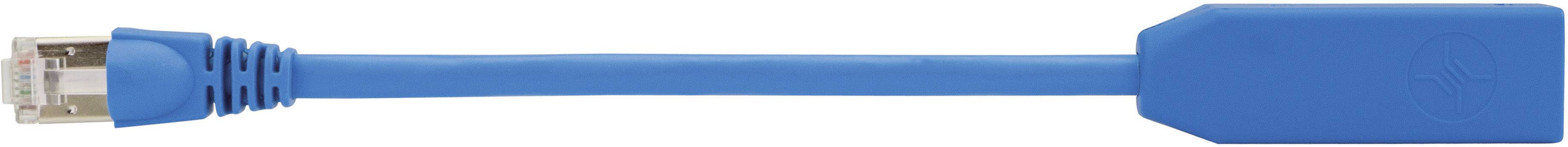 Telegärtner RJ45 Netwerk Adapter [1x RJ45-stekker - 1x RJ45-bus] 20.00 cm Blauw
