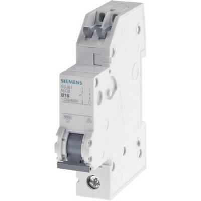 Siemens 5SJ6 1MC8 B16 automatski osigurač. Bijelo plastično kućište sa sivim prekidačem. Pogodan za napon 230-400V.