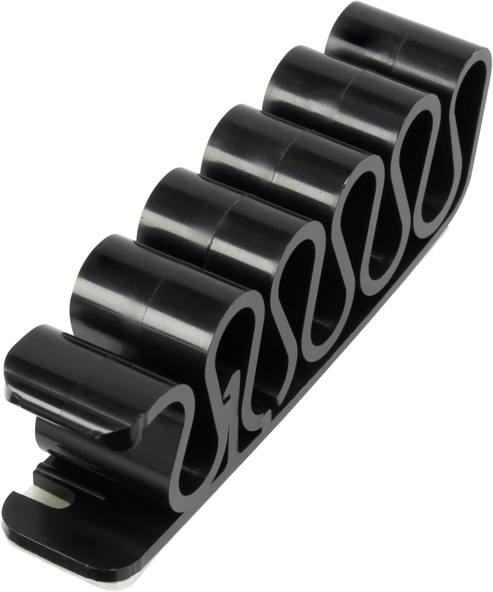 TRU COMPONENTS Kabelclip Zelfklevend 630913 Bundel-Ø (bereik) 8 mm (max) Zwart 1 stuk(s)