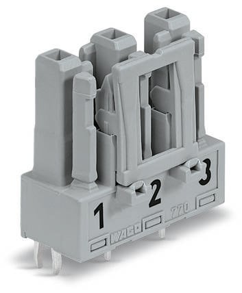 Sivi električni priključak s tri numerirana priključka, označena brojevima '1', '2' i '3'.