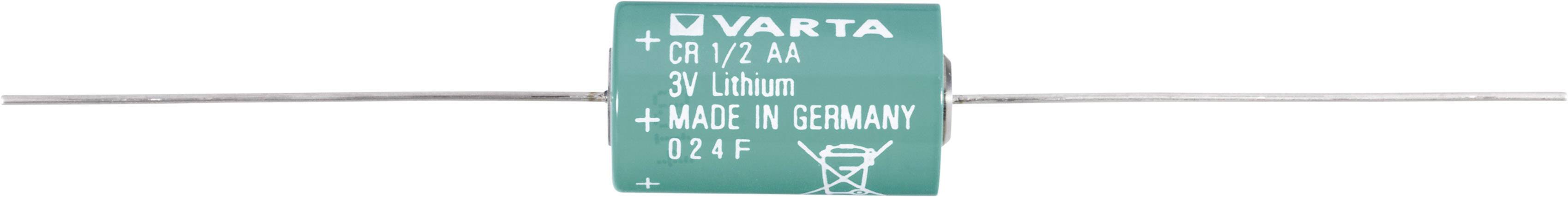 Litij-gumbasta baterija Varta, tip CR1/2 AA, s natpisom 'Made in Germany'.
