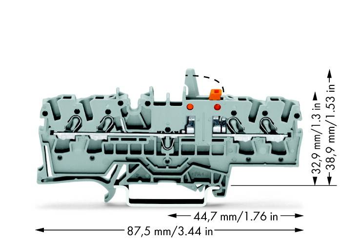 WAGO 2002-1871/401-000 razdvojna stezaljka 5.20 mm opruga Dostupnost: l siva 50 St. Package