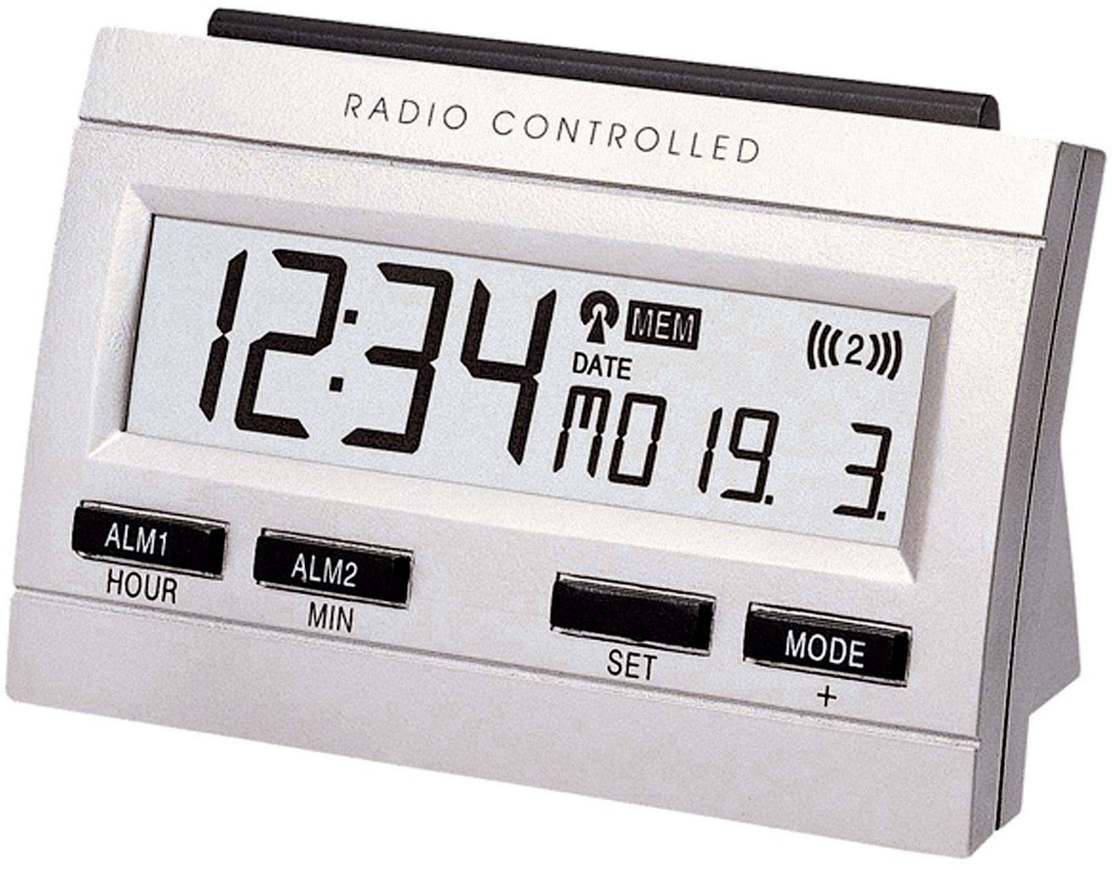 Techno Line 02991 Wekker Zendergestuurd Zilver Alarmtijden 2