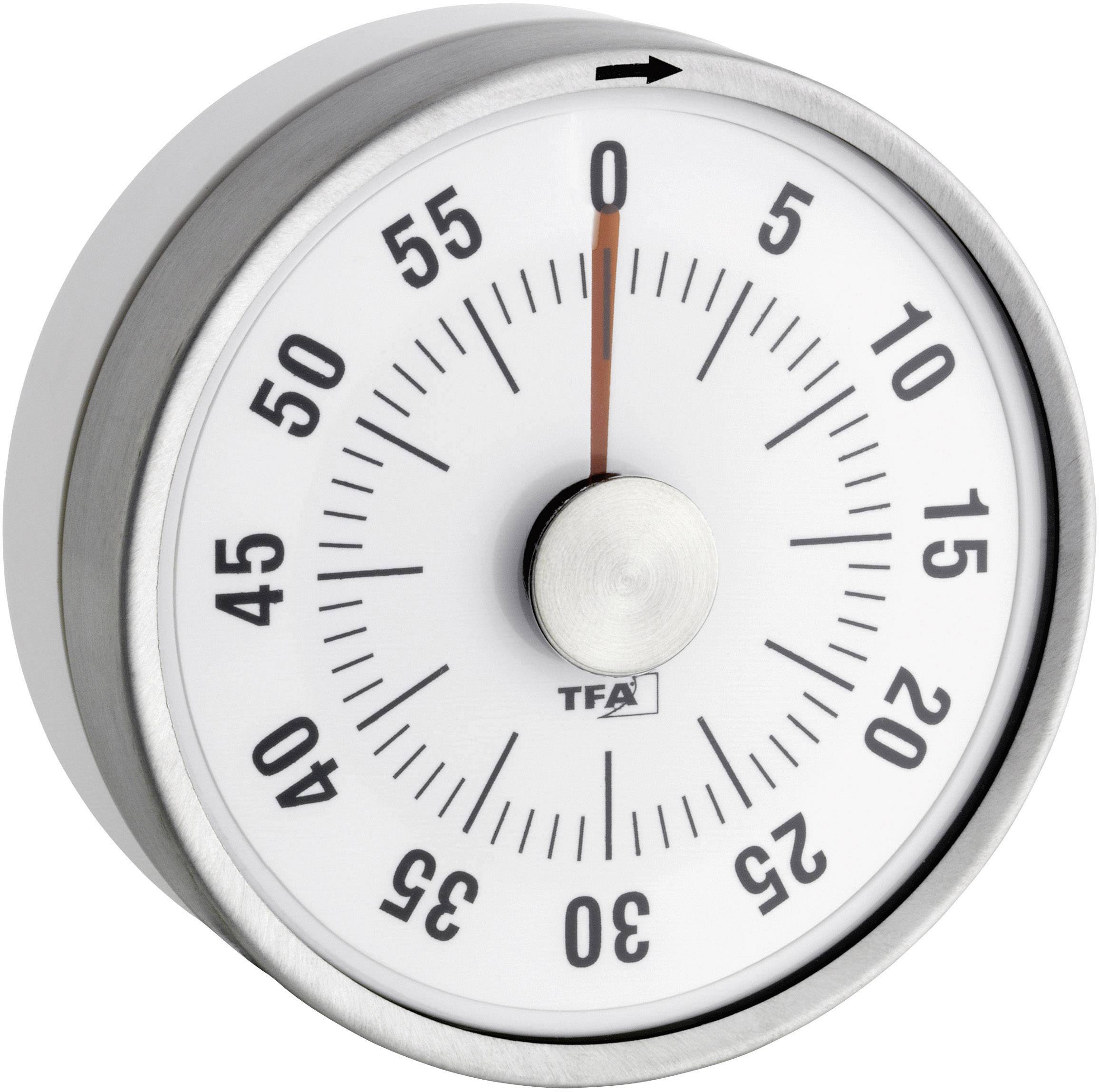 TFA Dostmann Puck Timer Wit Analoog