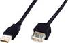 Digitus USB kabel USB 2.0 USB-A utikač, USB-A utičnica 5.00 m crna AK-300202-050-S
