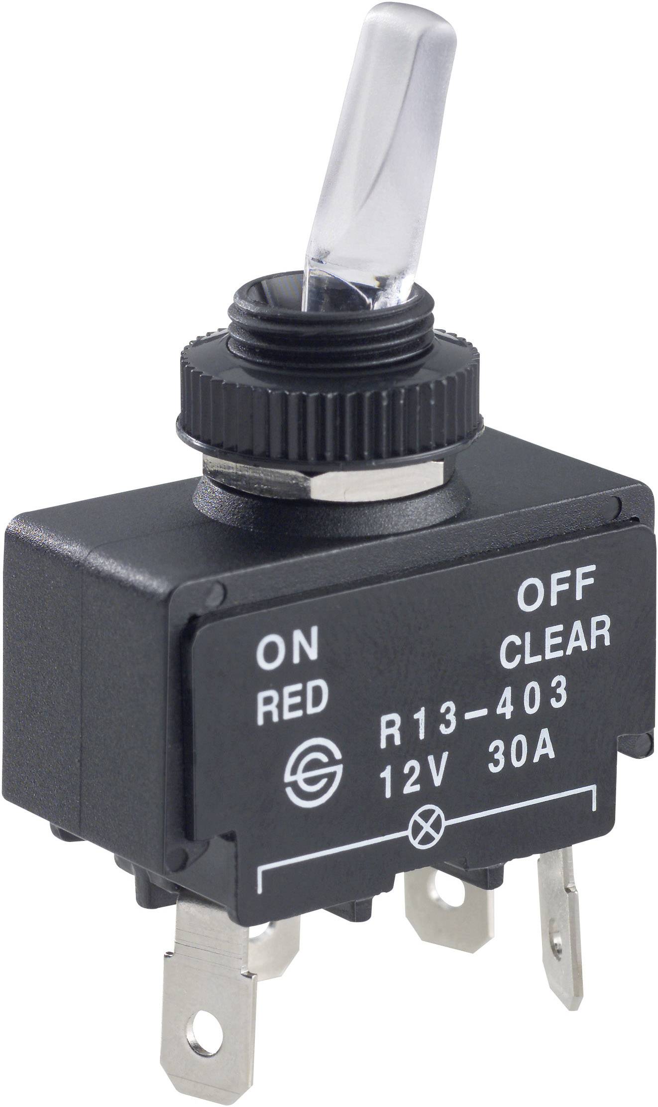 TRU COMPONENTS 1587501 TC-R13-403A prevjesni prekidač 12 V/DC 30 A 1 x off/on zadržava položaj 1 St.