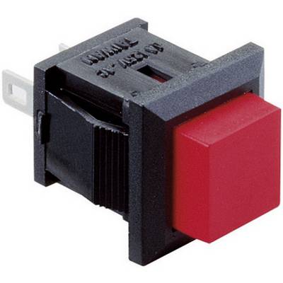 Crveni prekidač za uključivanje/isključivanje s crnim kućištem, pogodan za elektroničke sklopove, stolne ili uređajne primjene.