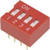 TRU COMPONENTS 704850 DSR-04 DIP prekidač Broj polova (broj) 4 klizni tip 1 St.