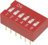 TRU COMPONENTS 704876 DSR-06 DIP prekidač Broj polova (broj) 6 klizni tip 1 St.