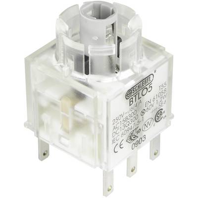 Prozirna električna komponenta s više priključaka i tehničkim podacima na površini, između ostaloga '250V AC'.