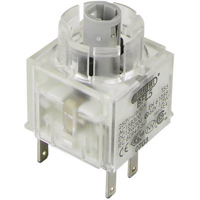 'BA 9 JE' električna komponenta, kvadratnog oblika, prozirnog kućišta, 250V, 1.5A, s metalnim elementima i oznakom.