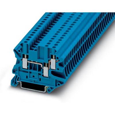 Plavi redni stezaljka blok s više priključnih točaka za električno ožičenje, pogodan za instalacije u razvodnim ormarima.