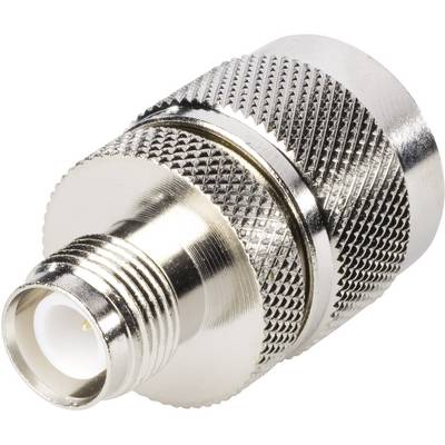 Metalni antanski adapter, cilindrični, s narebrenom površinom, pogodan za spajanje elektroničkih uređaja.