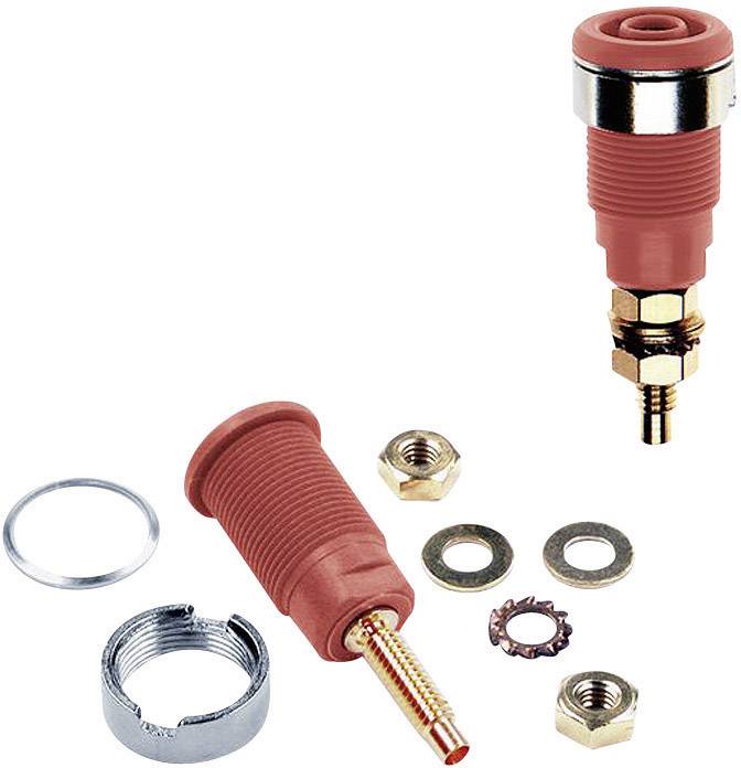 Stäubli SLB4-G sigurnosni laboratorijski ženski konektor ženski, ugradbeni Zatik-Ø: 4 mm crvena 1 St. Piece