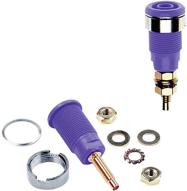 Stäubli SLB4-G sigurnosni laboratorijski ženski konektor ženski, ugradbeni Zatik-Ø: 4 mm ljubičasta 1 St. Piece