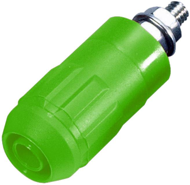 Stäubli XUB-G laboratorijski ženski konektor ženski konektor, vertikalna ugradnja Zatik-Ø: 4 mm zelena 1 St. Piece