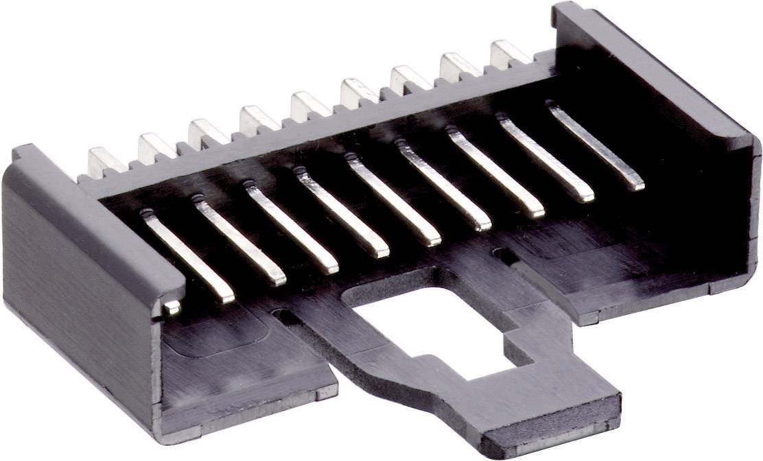 Utikač s 10 metalnih pinova u dva reda na crnoj plastičnoj bazi.