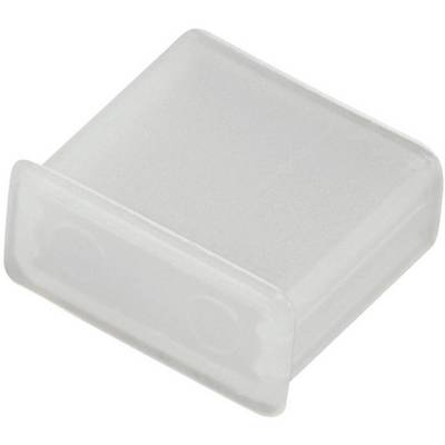 Prozirni plastični poklopac, vjerojatno kao zaštitni čep za priključak ili port.