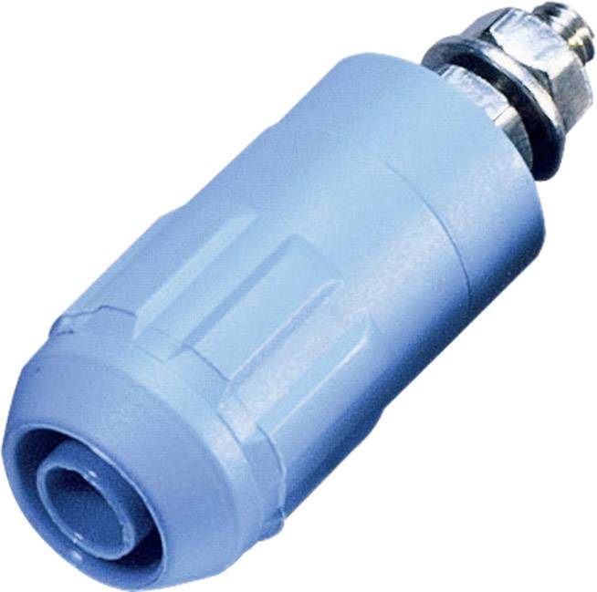 Plavi adapter s rebrastim i glatkim cilindrom, spojen metalnom steznom vijkom. Funkcija i namjena nepoznati.