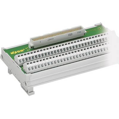 Električni utični konektor sa zelenom elektroničkom pločicom i numeriranim priključnim stezaljkama, pogodan za ožičenje razvodnih ormarića.
