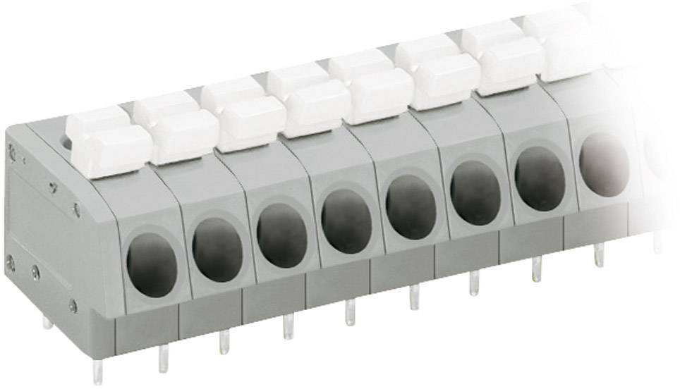 WAGO 804-108 Veerkrachtklemblok 2.50 mm² Aantal polen 8 Grijs, Wit 1 stuk(s)