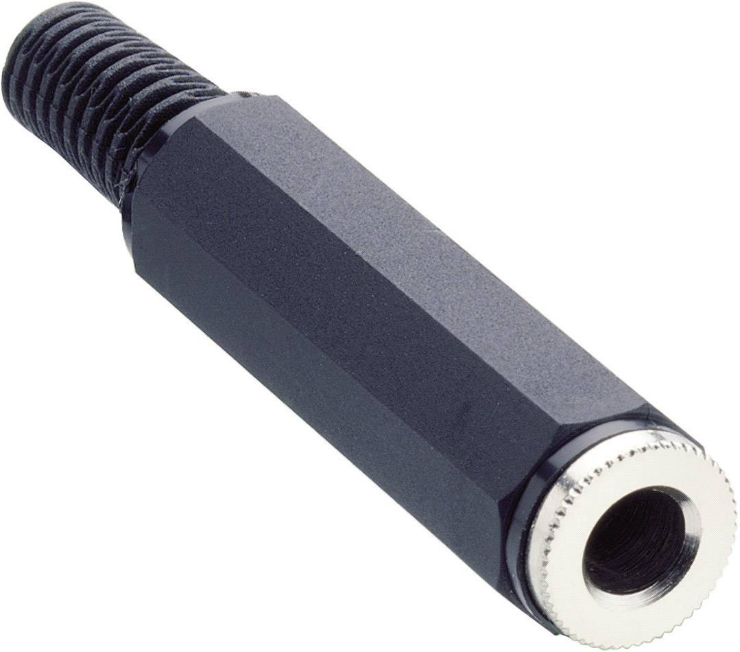 Lumberg KLK 3 Jackplug 6,35 mm Bus, recht Aantal polen: 3 Stereo Zwart 1 stuk(s)