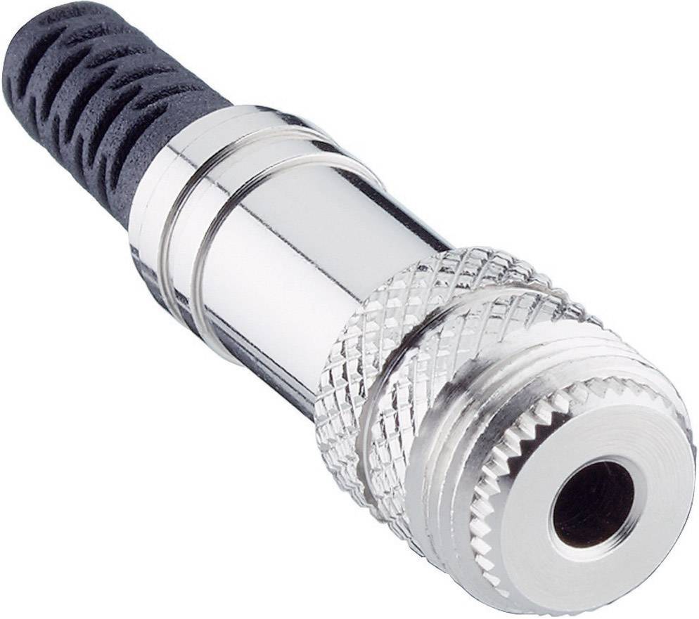Lumberg 1522 01 Jackplug 3,5 mm Bus, recht Aantal polen: 3 Stereo Zilver 1 stuk(s)