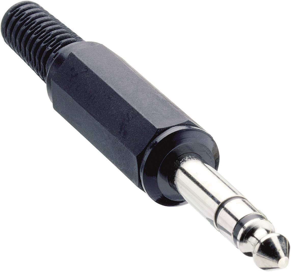 Lumberg KLS 3 Jackplug 6,35 mm Stekker, recht Aantal polen: 3 Stereo Zwart 1 stuk(s)