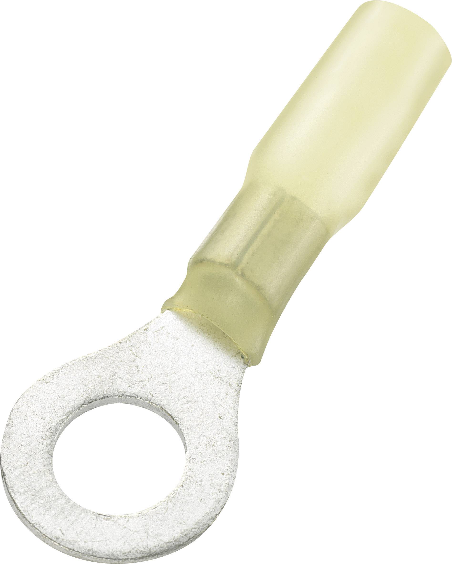 TRU COMPONENTS 739314 prstenasta kabelska stopica stezne cijevi Presjek (maks.)=6 mm² Otvor Ø=8.3 mm izolirani dio žuta 30 St.