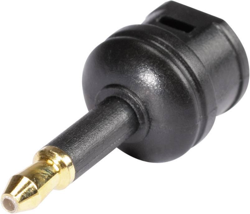 Adapter s 3,5-mm utičnicom na jednoj strani i optičkim TOSLINK ulazom na drugoj strani.