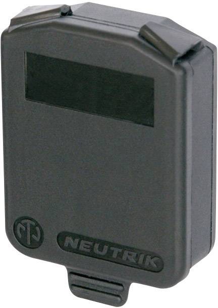 Pravokutni, crni utikač ili adapter s logotipom 'Neutrik' pri dnu i pravokutnim, glatkim područjem gore.