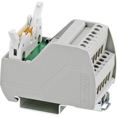 Siva električna utičnica s više priključaka i numeriranim utorima, podesna za spajanje električnih vodova.