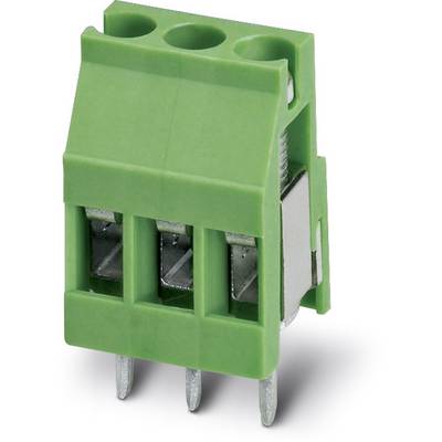 Zeleni utikač s tri priključne mogućnosti i metalnim kontaktima, za upotrebu u elektroničkim uređajima.