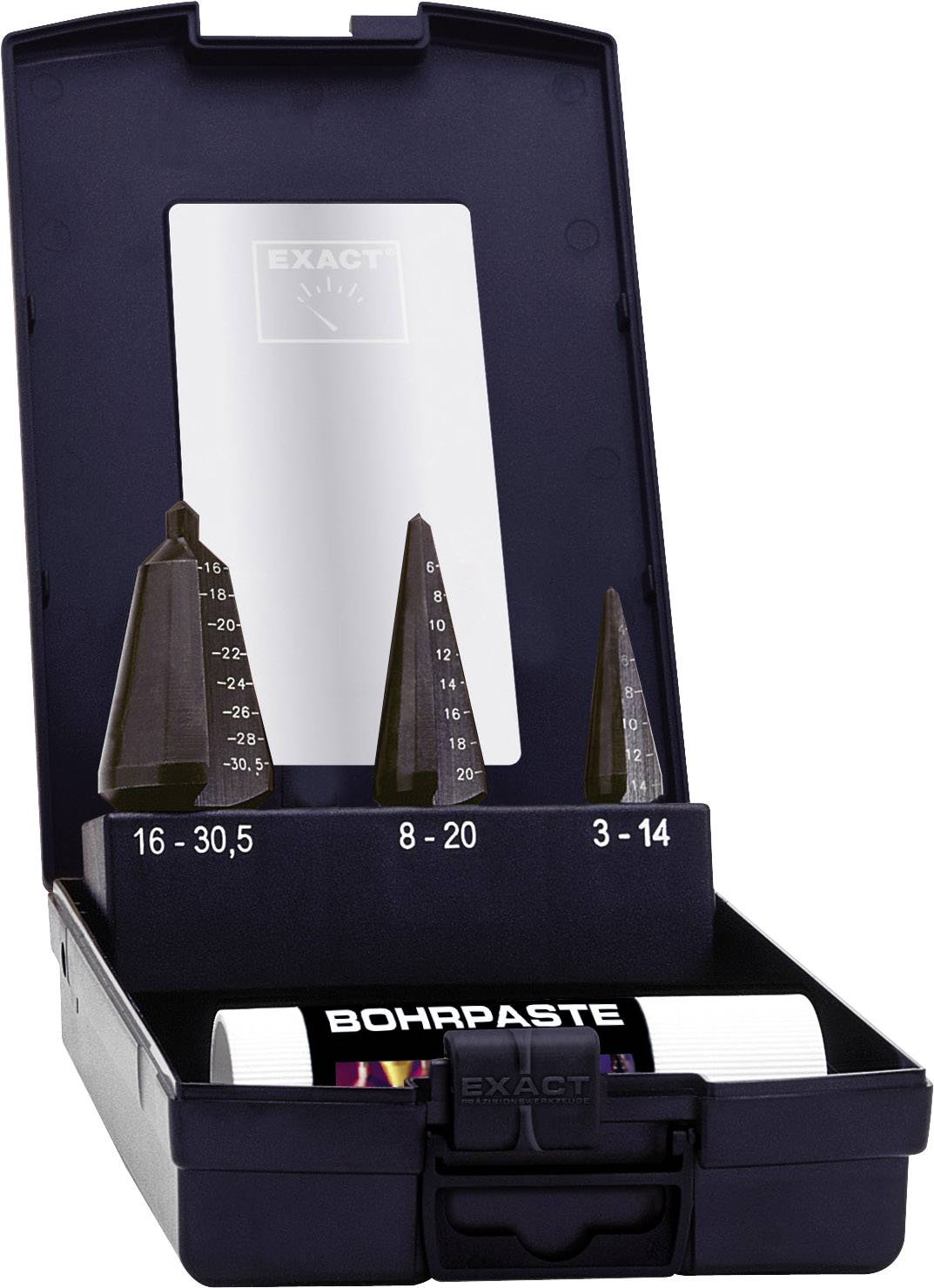 EXACT  1605209 Blechsch&auml;lbohrersatz 3-30mm HSS plus6 HSS Jeu de forets coniques 3 pi&egrave;ces TiAIN tige &agrave; 3 surfaces 1 set 