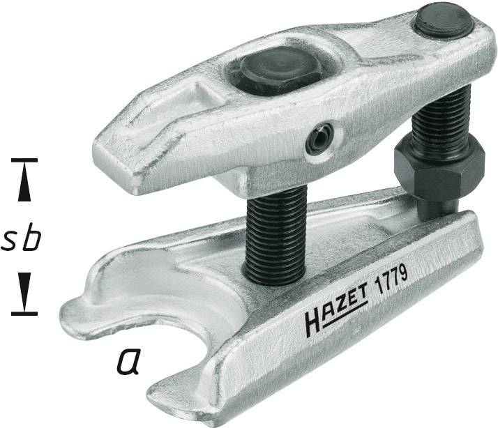 Alat za skidanje s natpisom 'HAZET 1779'. Srebreni metal, okretljivi vijak za odvajanje dijelova u uskim prostorima.