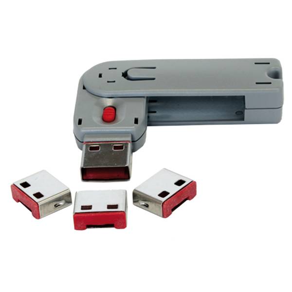 Exsys zaključavanje USB priključka EXSYS EX-1114-R - USB-Portblocker - Rot (Packung mit 4) (EX-1114-R)-0