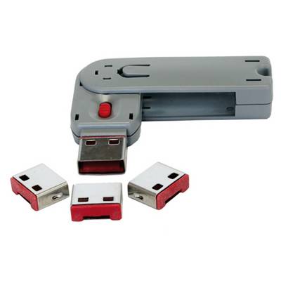 Exsys zaključavanje USB priključka EXSYS EX-1114-R - USB-Portblocker - Rot (Packung mit 4) (EX-1114-R)-0