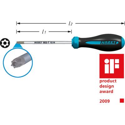 Križni odvijač HAZET-a, model 802-T10H, s ergonomskom ručkom. Dobitnik iF nagrade za dizajn proizvoda 2009. godine.