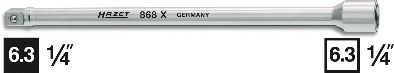 Hazet 868X Pogon (odvijač) 1/4" (6.3 mm) Izlaz 1/4" (6.3 mm) 147 mm 1 St.