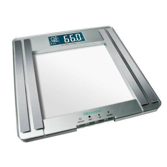 Medisana PSM vaga za analizu tijela Opseg mjerenja (kg)=150 kg plemeniti čelik-1