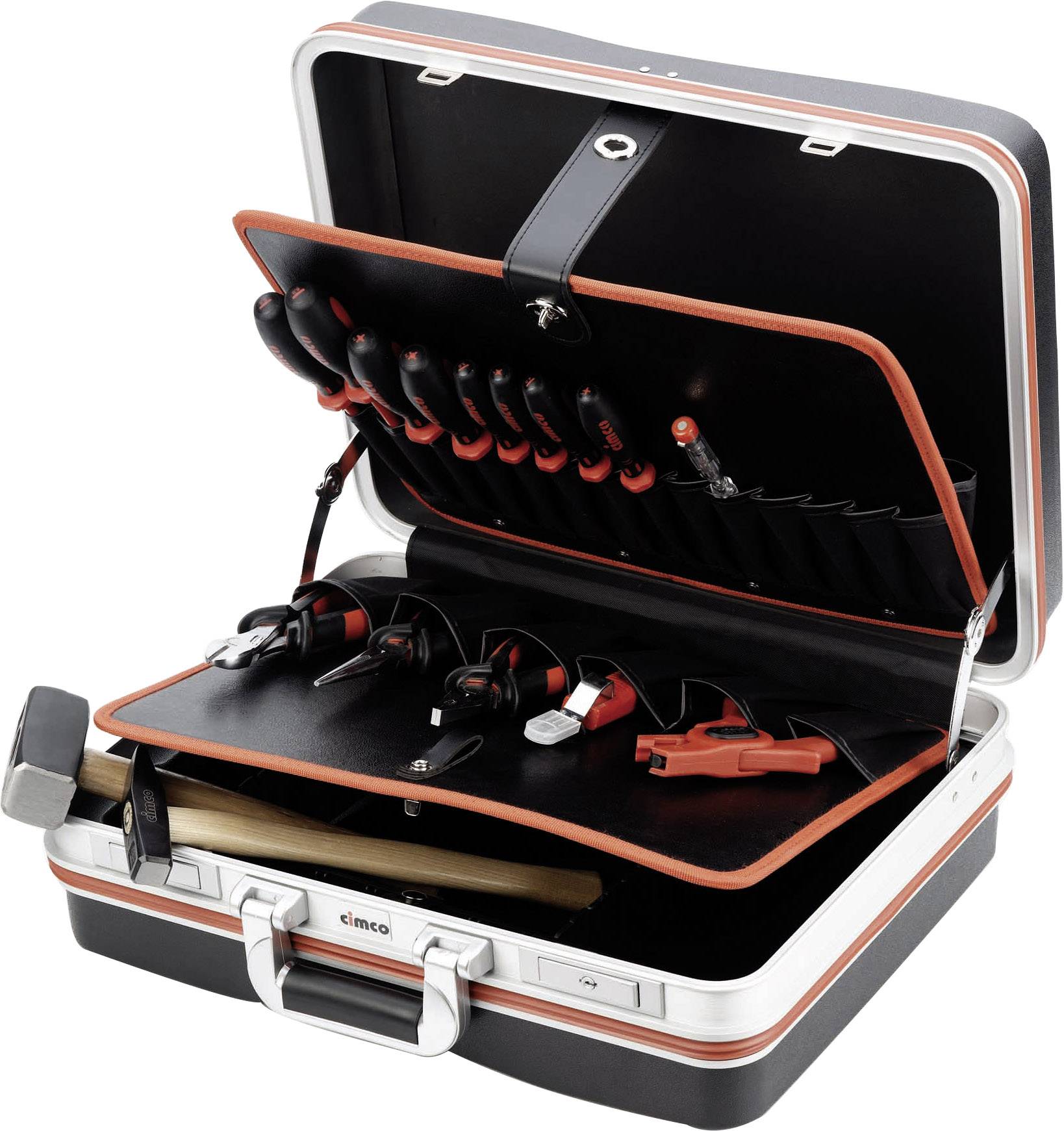 Cimco 170175 Elektriker Verktygsv&auml;ska med utrustning 15 delar (L x B x H) 465 x 310 x 170 mm