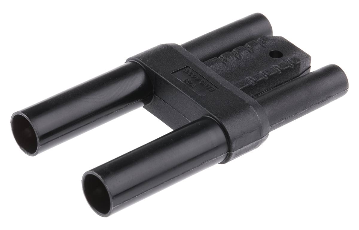 Stäubli SKS 4-19 L/1 sigurnosni kratkospojni utikač crna Zatik-Ø: 4 mm Udaljenost nožice: 19 mm 1 St.-1