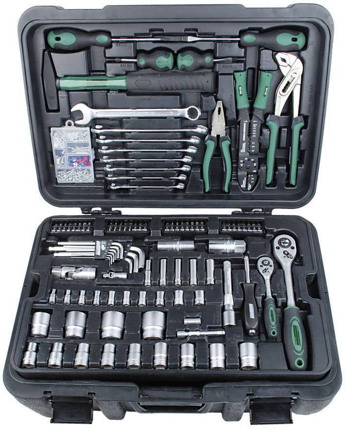 Br&uuml;der Mannesmann 122 delar M29070 Hantverkare Verktygsv&auml;ska med utrustning 122 delar (B x H x D) 360 x 240 x 530 mm
