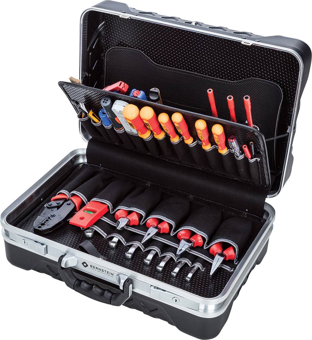 BERNSTEIN Tools for Electronics 6750 Elektriker Verktygsv&auml;ska med utrustning 55 delar (L x B x H) 470 x 170 x 340 mm