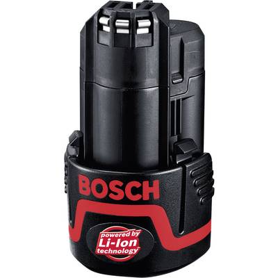 Crni Bosch akumulator s crvenim logotipom i tekstom 'napajan Li-Ion tehnologijom', uglastog dizajna.
