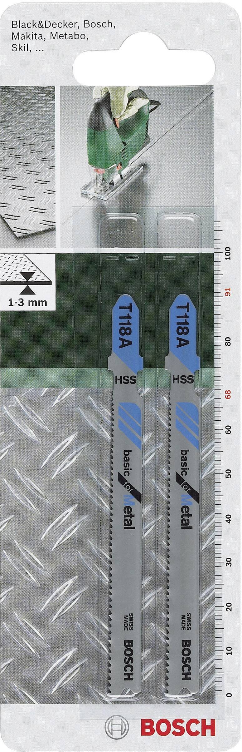 Bosch Accessories 2609256729 Decoupeerzaagblad HSS, T 118 A Basic for Metal 2 stuk(s)