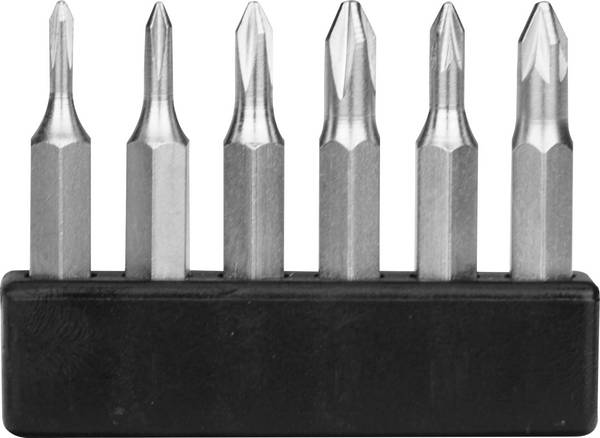 Set križnih-PH/PZ MINI bit-nastavaka, 4mm, PH 000/PH 00/PH 0/PH 1 in PZ 0/PZ 1, 6-dijelni komplet