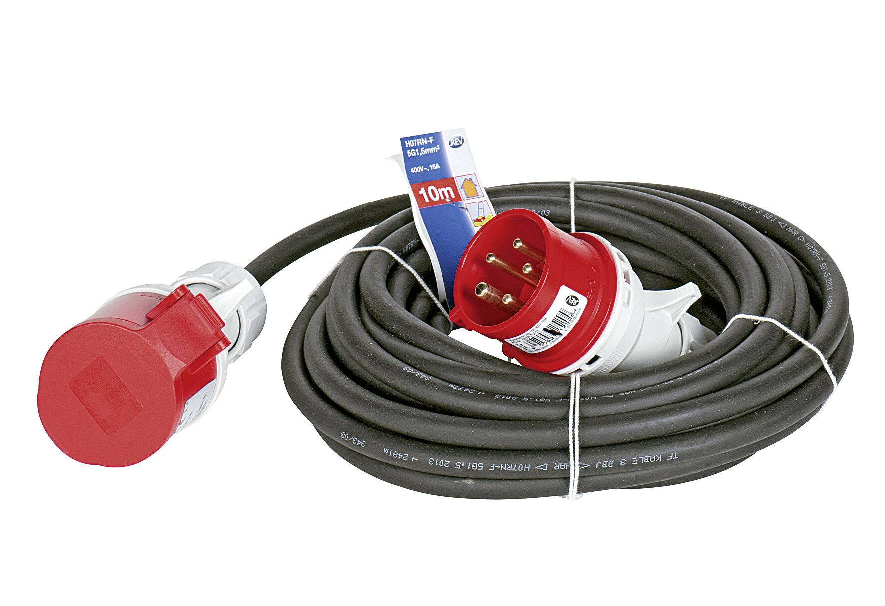 REV Ritter 4006341063106 struja produžetak 16 A crna 10.00 m H07RN-F 5G 1,5 mm² fleksibilan-2
