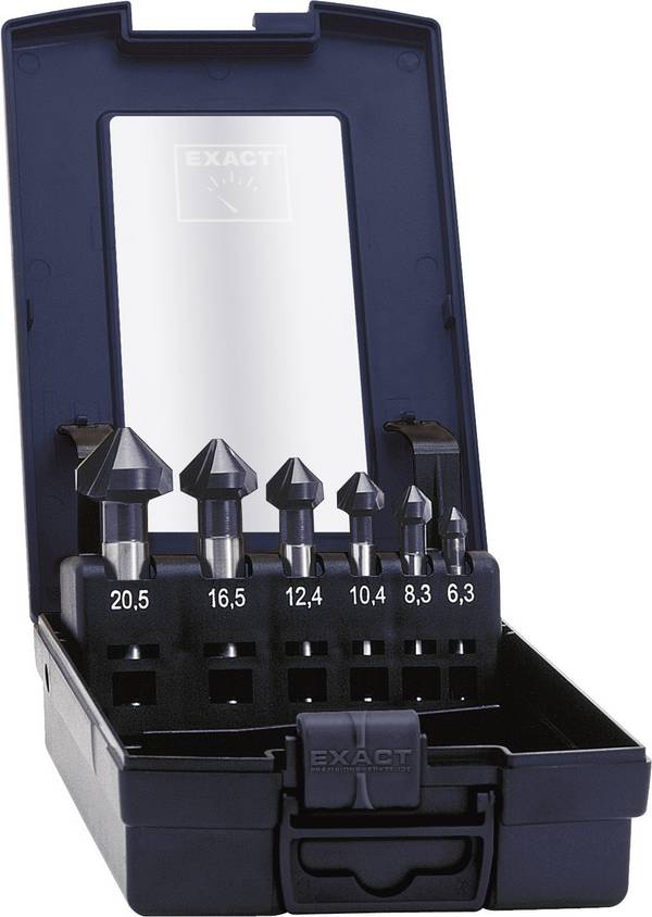 Set konusnih upuštača 6teilig 6.3 mm, 8.3 mm, 10.4 mm, 12.4 mm, 16.5 mm, 20.5 mm HSS TiAIN Exact 51157 cilindrična drška 1 Set